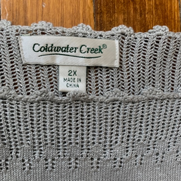 Cold water creek plus size sparkle pullover top. Worn maybe 2x. - Picture 2 of 4